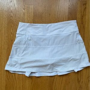 Lululemon Pace Rival Skirt (6 Tall), white